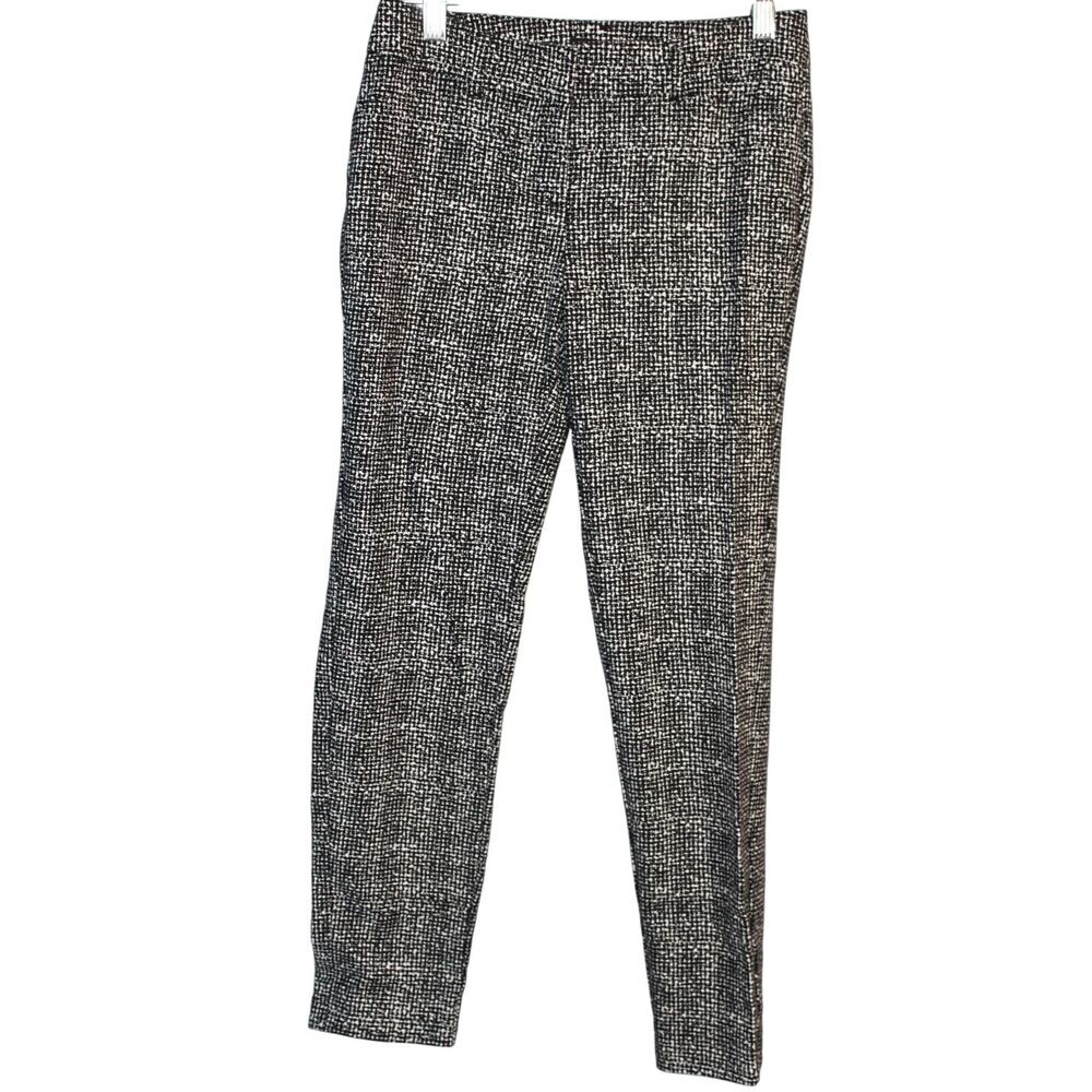 White House Black Market Size 00R Crosshatch Pattern Stretch‎ Slim Ankle Pants